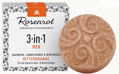 Rosenrot, 3-in-1, ShampooBit MEN Bitterorange, 60g