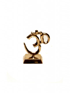 OM Symbol aus Messing zum Aufstellen ~ 8 cm