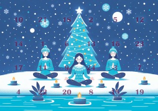 Postkarte Yogischer Adventskalender "Weihnachtsmeditation"