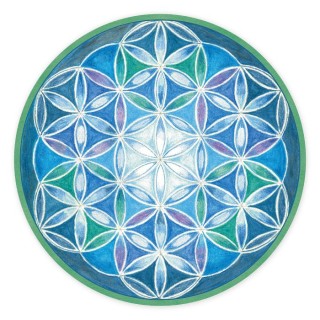 Aufkleber "Blaue Blume des Lebens" (vegan)