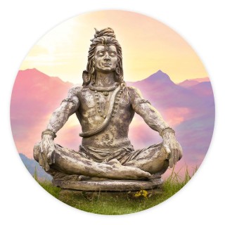 Aufkleber "Meditierender Shiva" (vegan)