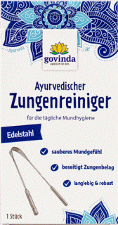 Govinda Ayurvedischer Zungenreiniger, Edelstahl, 1 Stück