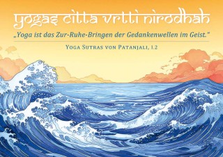 Postkarte „Yoga ist das Zur-Ruhe-Bringen der Gedankenwellen ...“