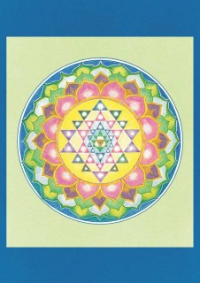 Postkarte "Sahasrara-Chakra mit Shri Yantra"