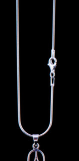 Schlangenkette aus Silber, 60 cm