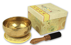 Klangschale in Chakren-Box Yoga, Set, 400-450g