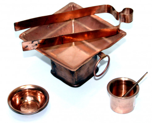 Homa-Set 6 teilig aus Kupfer für Agnihotra