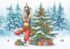 Postkarte Yogischer Adventskalender "Yogini im Schnee"