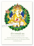Poster: Ganesha (weiß)