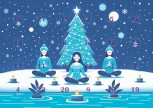 Postkarte Yogischer Adventskalender "Weihnachtsmeditation"