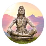 Aufkleber "Meditierender Shiva" (vegan)
