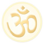 Aufkleber "Goldenes Om-Symbol" (vegan)