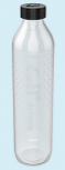Emilflasche,Glasboden Blume des Lebens 0,75l
