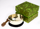 Klangschale in grüner Reispapierbox, Set, 200-250g