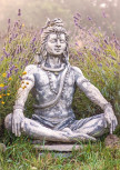 Shiva-Murti vor der Rezeption, Yoga Vidya Bad Meinberg, Postkarte 15x10,5cm