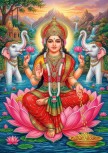 Götter-Postkarte Lakshmi