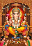 Götter-Postkarte Ganesha