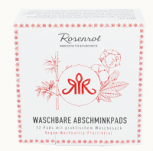 Rosenrot,Waschbare Abschminkpads, 12 Pads mit praktischem Wäschesack.